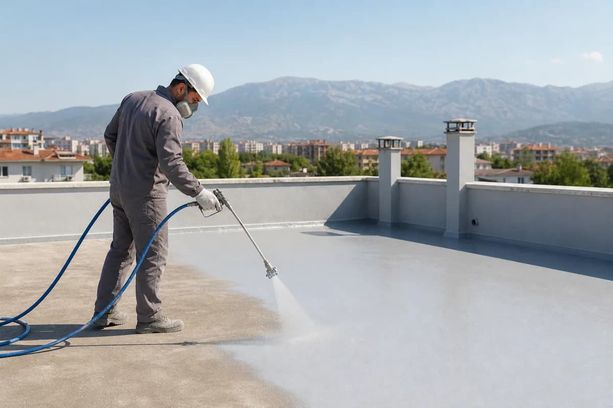 Çatı yalıtımı airless uygulama